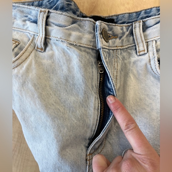 Desigual Straight Cropped Ombre Japanese Jeans 14 US Medium Light Wash - Picture 9 of 13